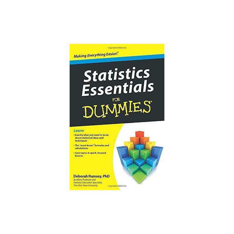 Statistics Essentials For Dummies by Rumsey, Deborah J. Paperback Book
