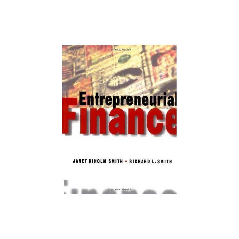 Entrepreneurial Finance, Kiholm Smith, Janet