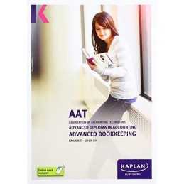 ADVANCED BOOKKEEPING - EXAM KIT (Kaplan Aat) by KAPLAN PUBLISHING Book