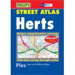 Hertfordshire Street Atlas by Philips Maps Hardback Book