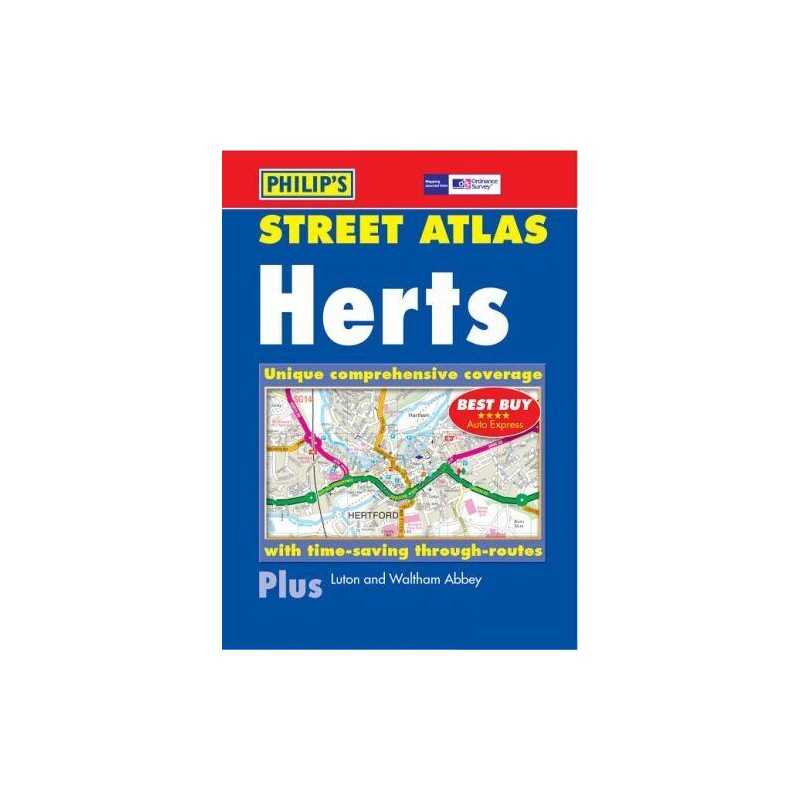 Hertfordshire Street Atlas by Philips Maps Hardback Book