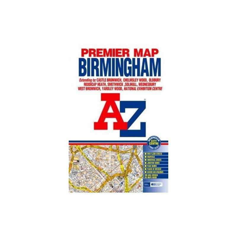 Premier Map of Birmingham (Street Maps & At... by Geographers A-Z Map Paperback