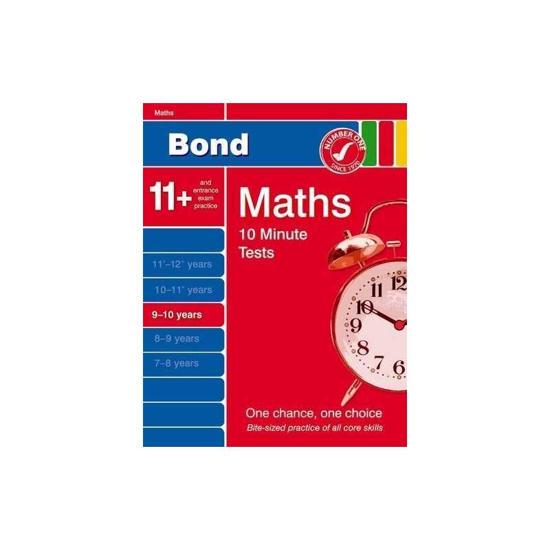 Bond Ten Minute Tests 9-10 years Maths (Bond 10 Min... by Sarah Lindsay Pamphlet
