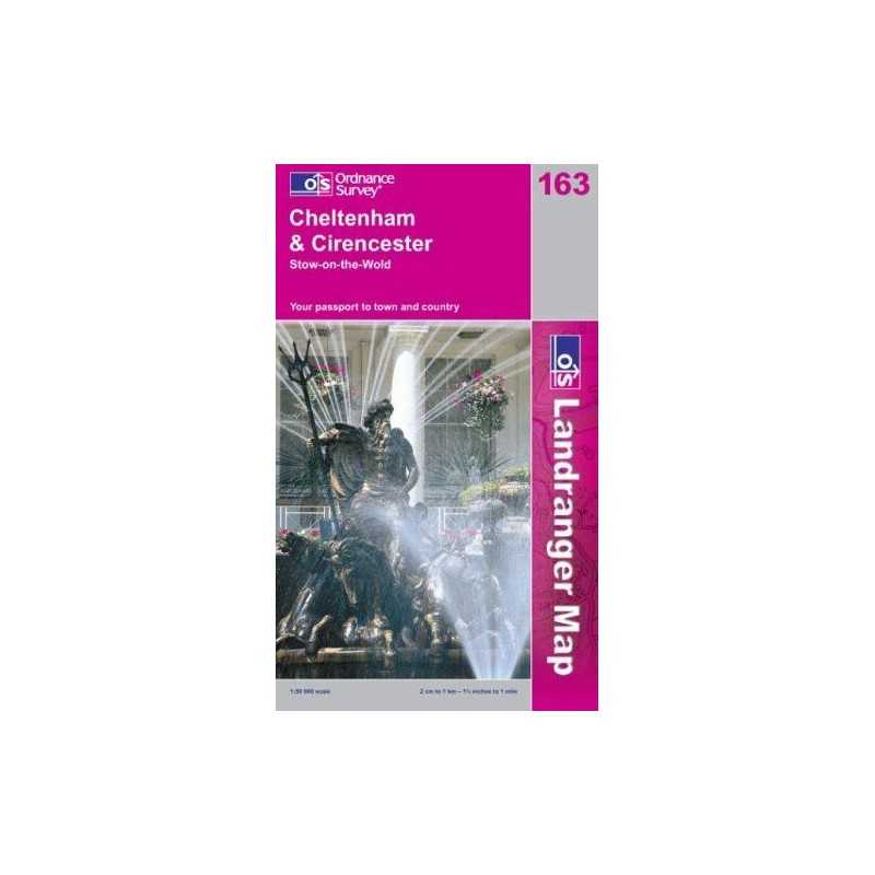 Landranger Map 163 Cheltenham and Cirenc... by Ordnance Survey Sheet map, folded