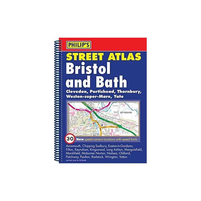 Philips Street Atlas Bristol and Bath: Spiral Edition Spiral bound Book The