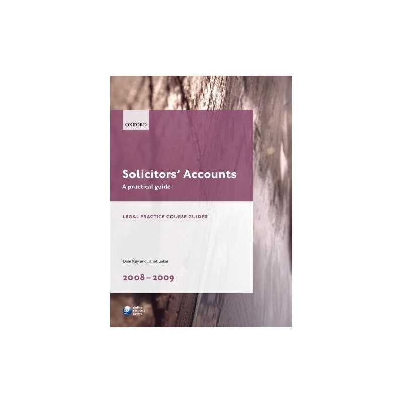 Solicitors Accounts 2008-2009: A Prac..., Baker, Janet