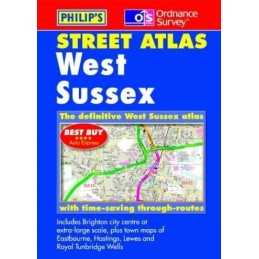 Ordnance Survey/Philips Street Atlas West Sussex Spiral bound Book