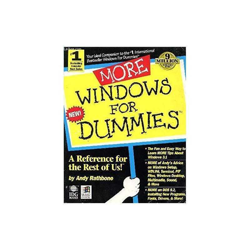 More Windows For Dummies by Rathbone Paperback Book