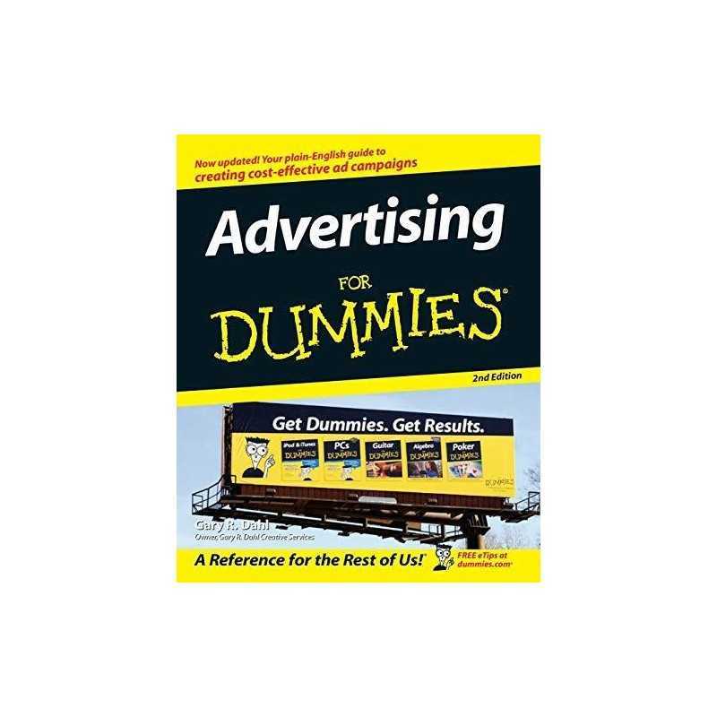 Advertising for Dummies 2nd Edition by Dahl, Gary R. Paperback Book