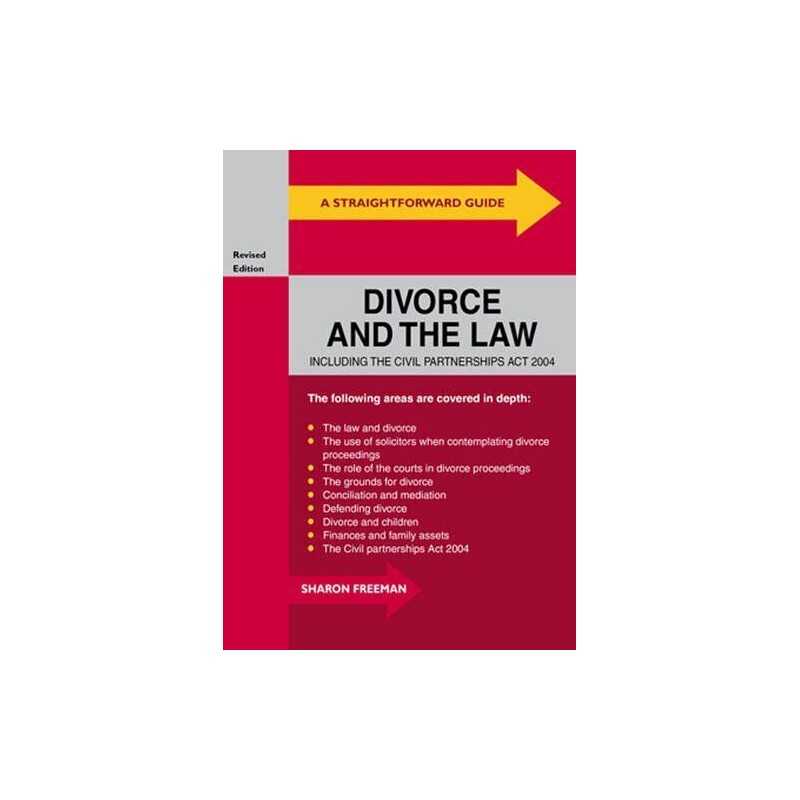 Straightforward Guide to Divorce and the Law, A (... by Sharon Freeman Paperback