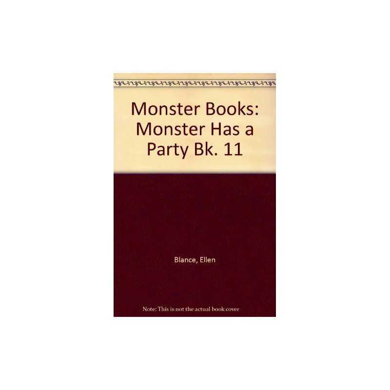 Monster Has a Party (Bk. 11) (Monster Books) by Cook, Ann Paperback Book The