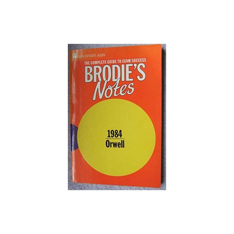 1984 Nineteen Eighty-Four: Brodies Notes by George Orwell Paperback Book The