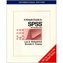 A Simple Guide to SPSS® for Version..., KIRKPATRICK/FEE