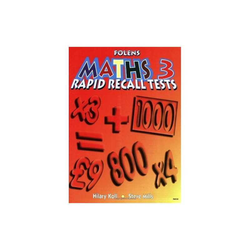 Rapid Recall: Bk. 3 (Rapid Recall for Maths) by Koll, Hilary Paperback Book The
