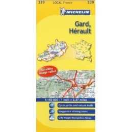 Gard, Herault Michelin Local Map 339 (Michelin ... by Michelin Sheet map, folded
