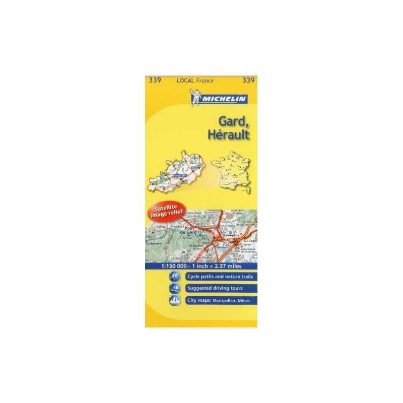 Gard, Herault Michelin Local Map 339 (Michelin ... by Michelin Sheet map, folded