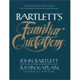 Bartletts Familiar Quotations Hardback Book