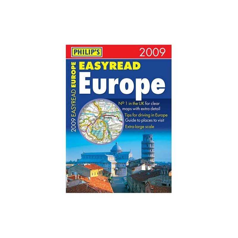 Philips EasyRead Europe 2009: Flexi A4 (Road Atl... by Maps, Philips Paperback