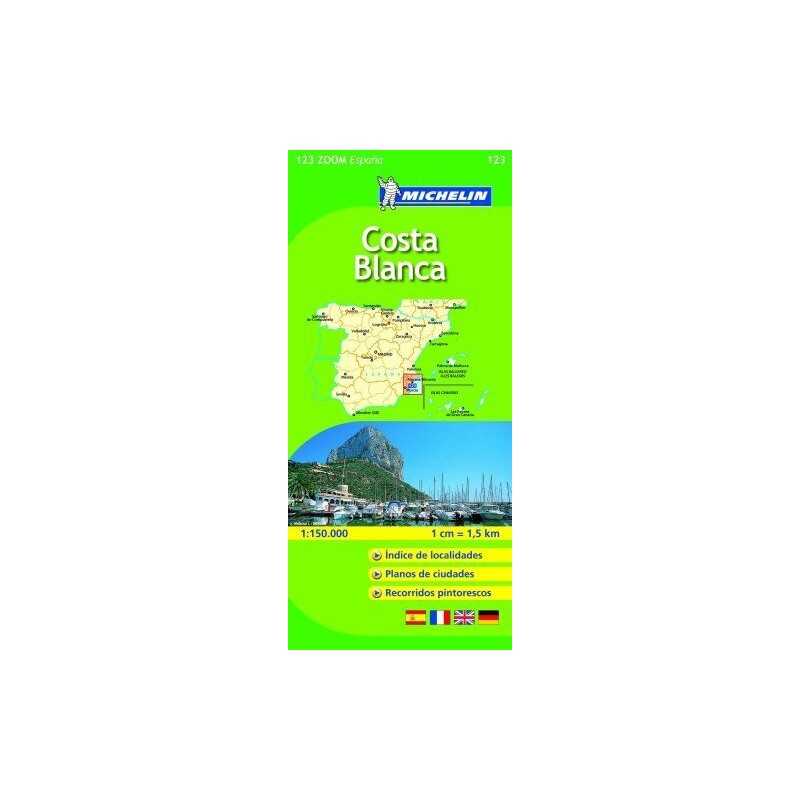 Costa Blanca Michelin ZOOM map 123 (Michelin Zo... by Michelin Sheet map, folded