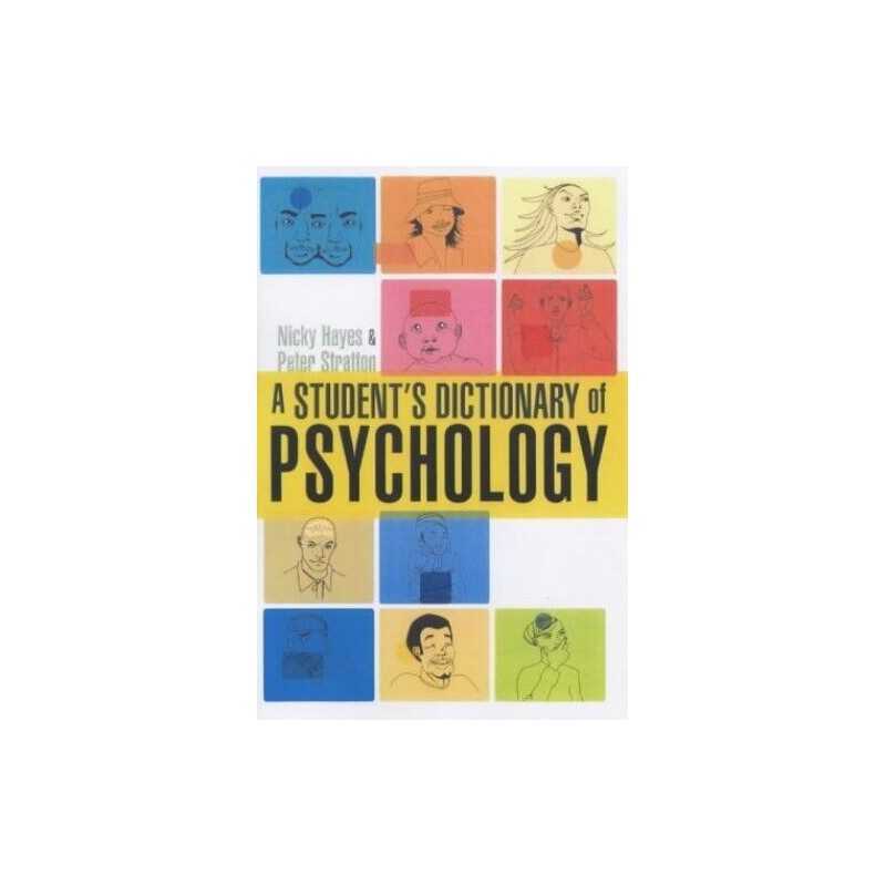 A Students Dictionary of Psychology 4th Edition by Hayes, Nicky Paperback Book