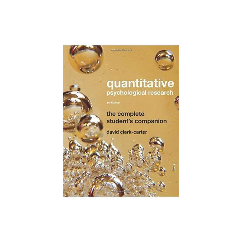 Quantitative Psychological Research: The Com... by Clark-Carter, David Paperback