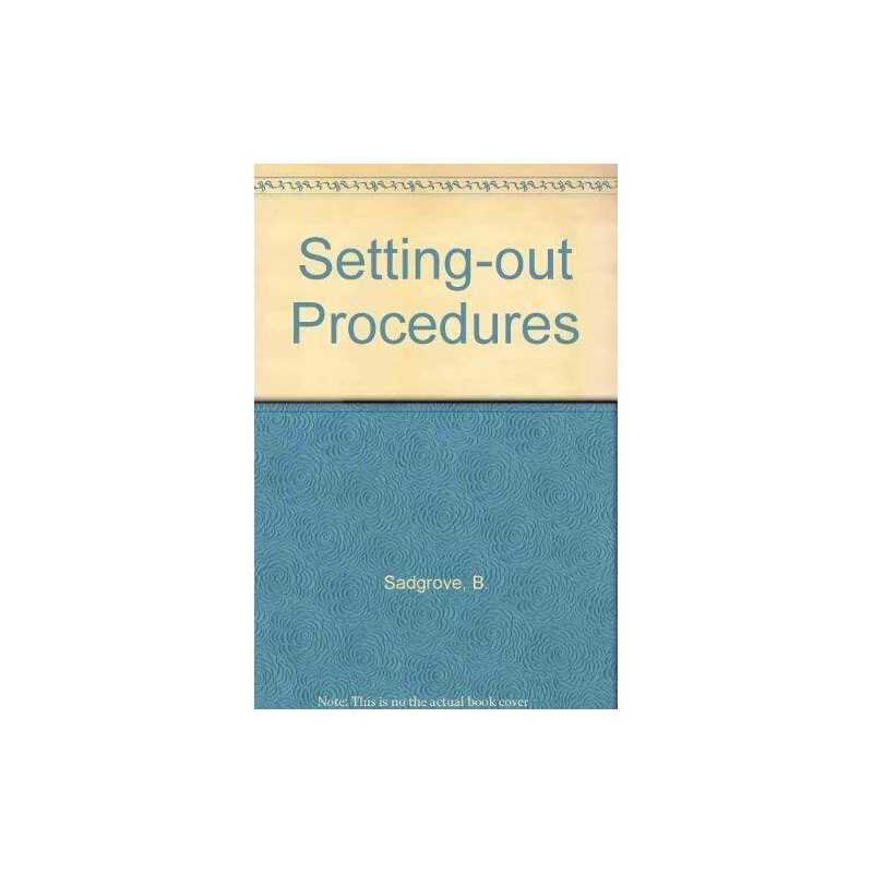 Setting-out Procedures by Sadgrove, B. M. Hardback Book