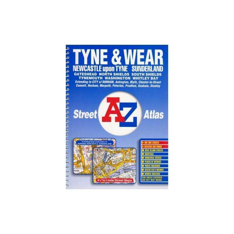 A-Z Tyne and Wear Street Atlas Spiral bound Book