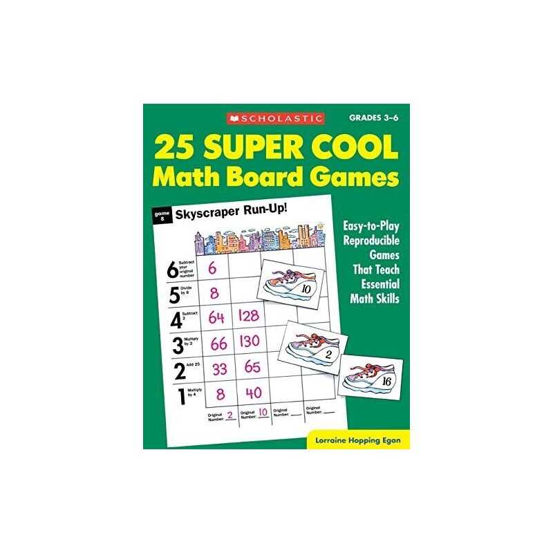 25 Super Cool Math Board Games: Easy-To-Play Reproduc... by Lorraine Hopping Ega