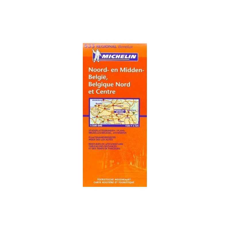 Belgique Nord and Centre (Michelin Regional Maps) Sheet map, folded Book The