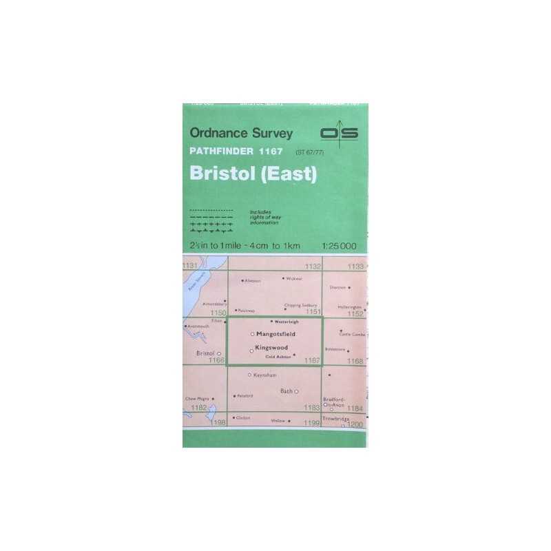 Bristol (East) (Sheet 1167 (ST67/77)) (P... by Ordnance Survey Sheet map, folded