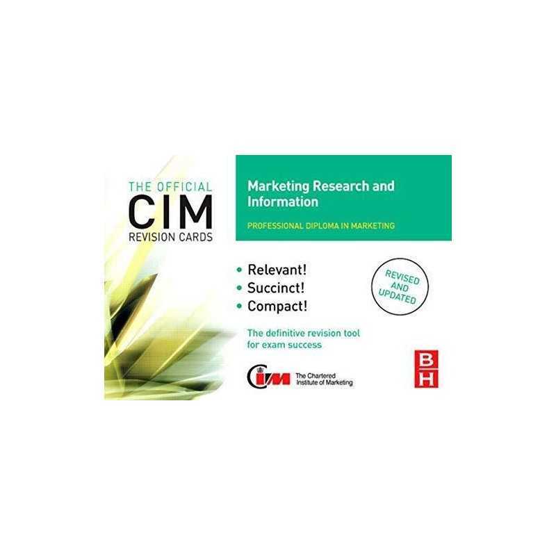 CIM Revision Cards Marketing Researc..., Williams, John