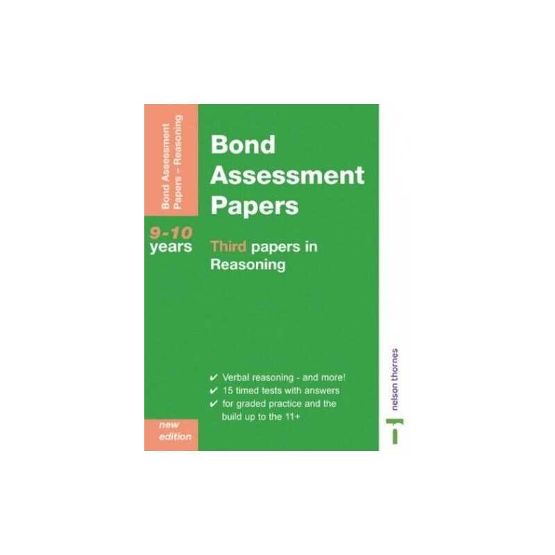 Bond Assessment Papers: Third Papers in Reasoning 9-... by Bond, J. M. Paperback