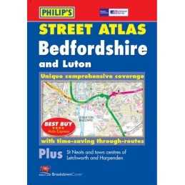 Philips Street Atlas. Bedfordshire Spiral bound Book