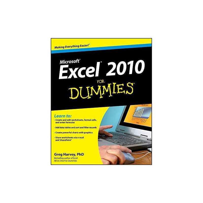 Excel 2010 For Dummies by Harvey, Greg Paperback Book