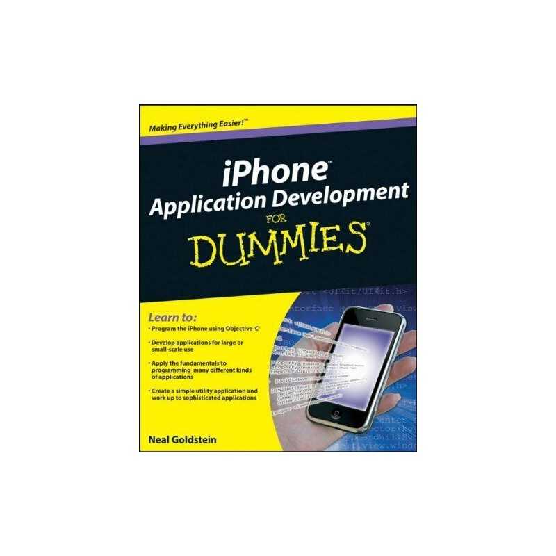 iPhone Application Development For Dummies by Goldstein, Neal Paperback Book The