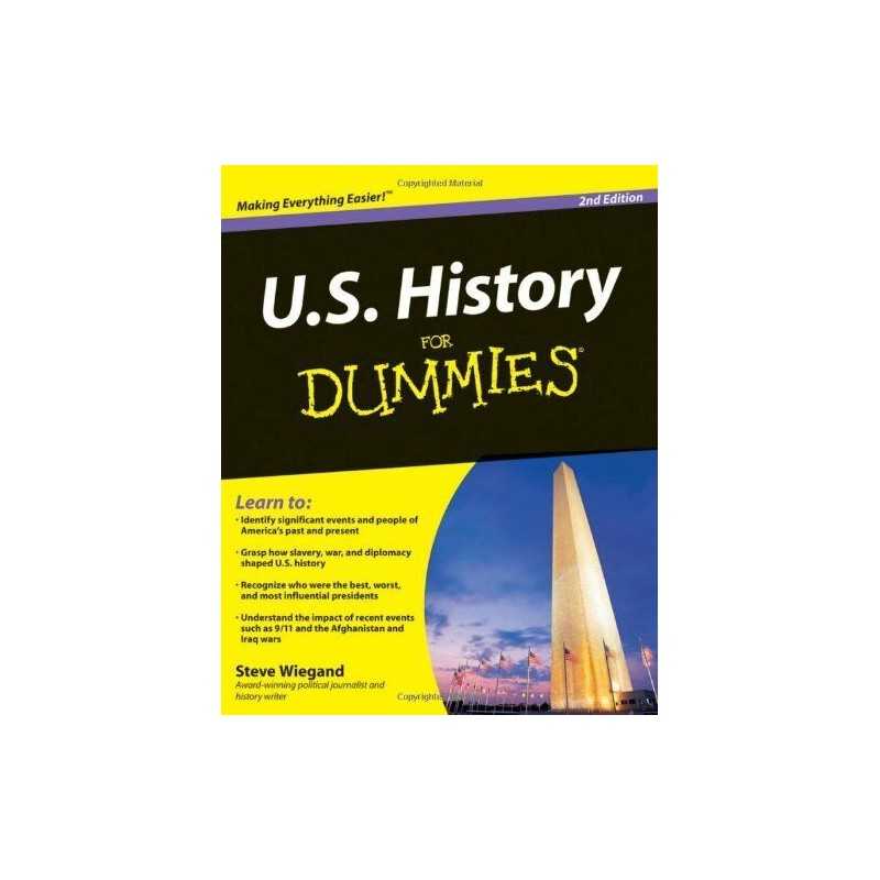 U.S. History For Dummies by Wiegand, Steve Paperback Book