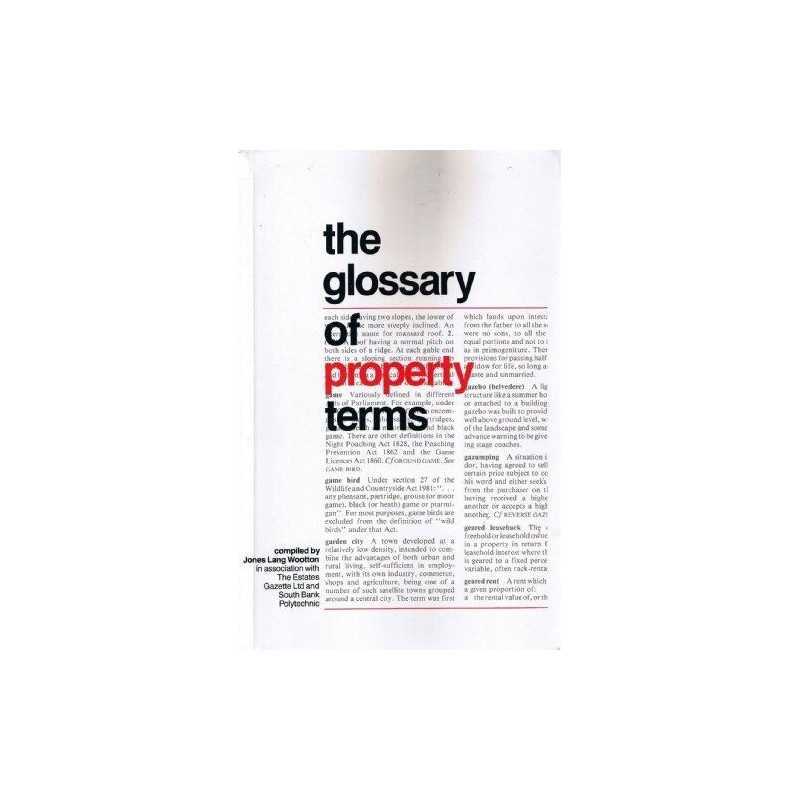 The Glossary of Property Terms by Estates Gazette Limited Paperback Book The