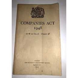 Companies Act 1948 by Stationery Office Paperback Book