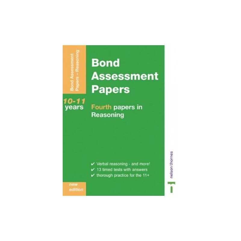 Bond Assessment Papers: Fourth Papers in Verbal Reas... by Bond, J. M. Paperback