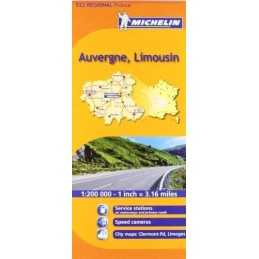 Auvergne, Limousin Michelin Regional Map (Miche... by Michelin Sheet map, folded