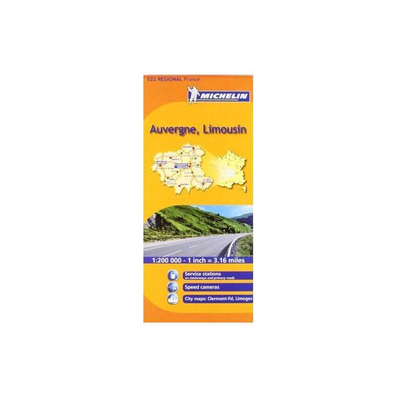 Auvergne, Limousin Michelin Regional Map (Miche... by Michelin Sheet map, folded