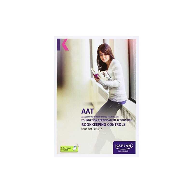 AAT Bookkeeping Controls - Study Text (Aat Study Texts Aq2016) Book