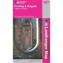 Dorking, Reigate and Crawley (OS Landran... by Ordnance Survey Sheet map, folded