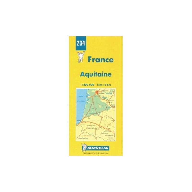 Michelin Map 234 France Aquitaine by Michelin Travel Publicati Sheet map, folded