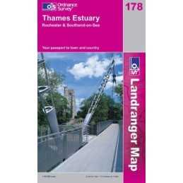 Thames Estuary, Rochester and Southend-o... by Ordnance Survey Sheet map, folded