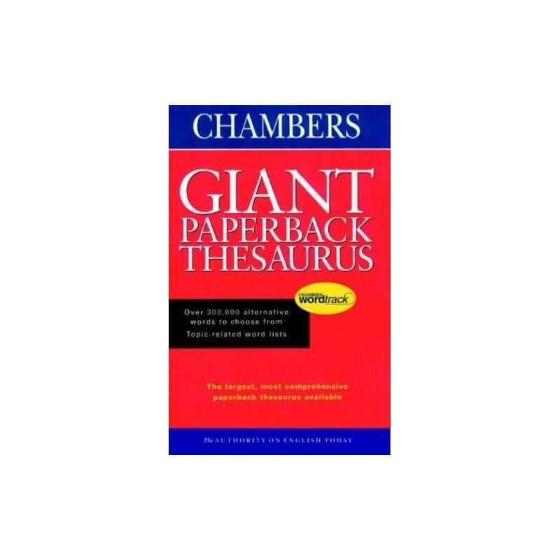 Chambers Giant Paperback Thesaurus Paperback Book