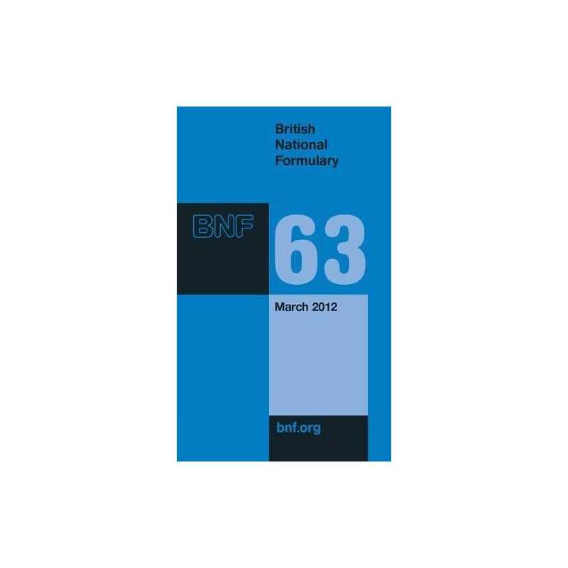 British National Formulary (BNF) 63 by Joint Formulary Committee Book