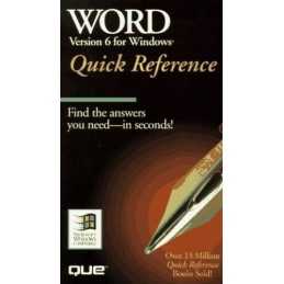 Word for Windows 6 Quick Reference (Que Quick Refere... by Grace, Rich Paperback