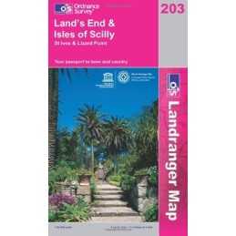 Lands End and Isles of Scilly, St.Ives ... by Ordnance Survey Sheet map, folded