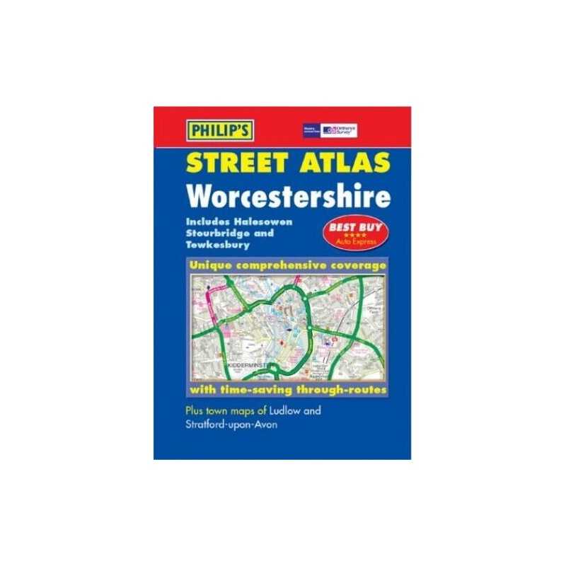 Philips Street Atlas Worcestershire: Pocket by Philips Maps Paperback Book The